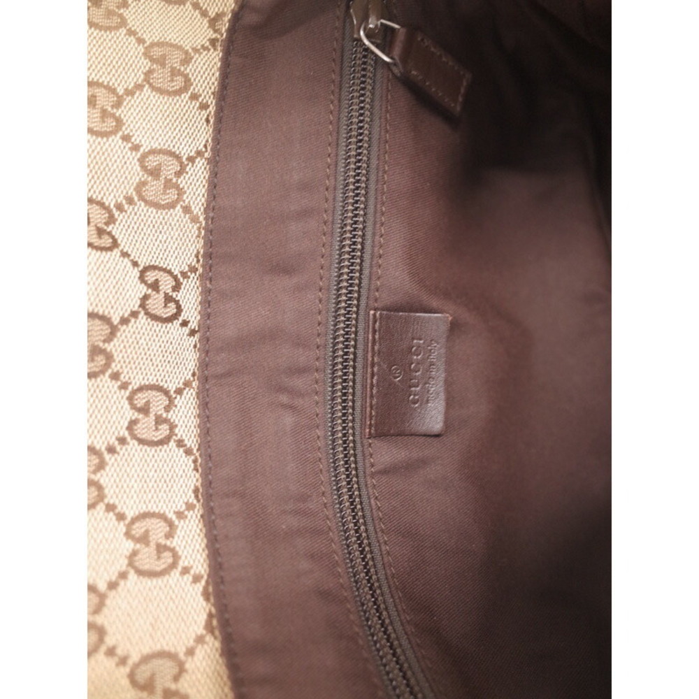 Gucci Perforated Brown Messenger GG Bag Leather Crossbody Canvas - Picture 9 of 9